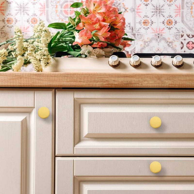 Ravinte Pack of 5 Cupboard Knobs, Gold Knobs for Cupboards,