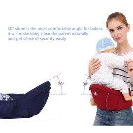 Ergonomic Hipseat Baby Carrier, Waist Stool Seat for Carrying Baby Toddlers, Light Weight and Labor Saving-Purple