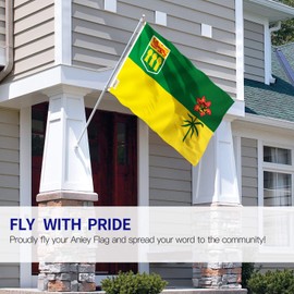 ANLEY Fly Breeze 3x5 Feet Saskatchewan flag - Vivid Color and UV Fade Resistant - Canvas Header and Double Stitched - Canadian Province of Saskatchewan Flag Polyester with Brass Grommets 3 X 5 Ft