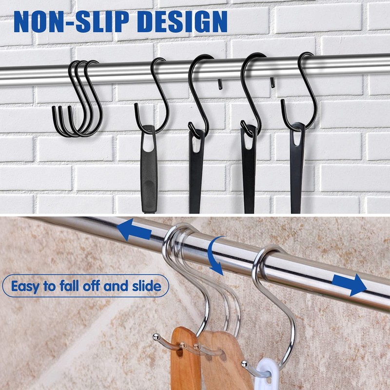 Bolatus Pack of 6 S Hooks Large 6 inches /
