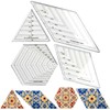4 Pcs Quilting Ruler Set, 60 Degree Triangle and Diamond,