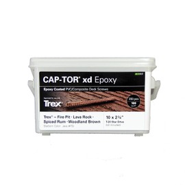 Deckfast # 73 Java (Matches TimberTech Antique Palm, Caribbean Redwood, Mocha, Rustic Elm) CAP-TOR xd Epoxy Capstock + Composite Screw 350 Pack #10 x 2-3/4"