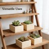 4 Pack Unfinished Wooden Craft Storage Organiser Boxes, 3.15 x