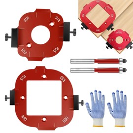 Woodworking Round Corner Radius Template | 2X Edge Trimming Corner Templates | Routing Guide Set, Aluminum Alloy Arc Cutting Auxiliary Tool for Woodworking Carpenter Positioning Clamping