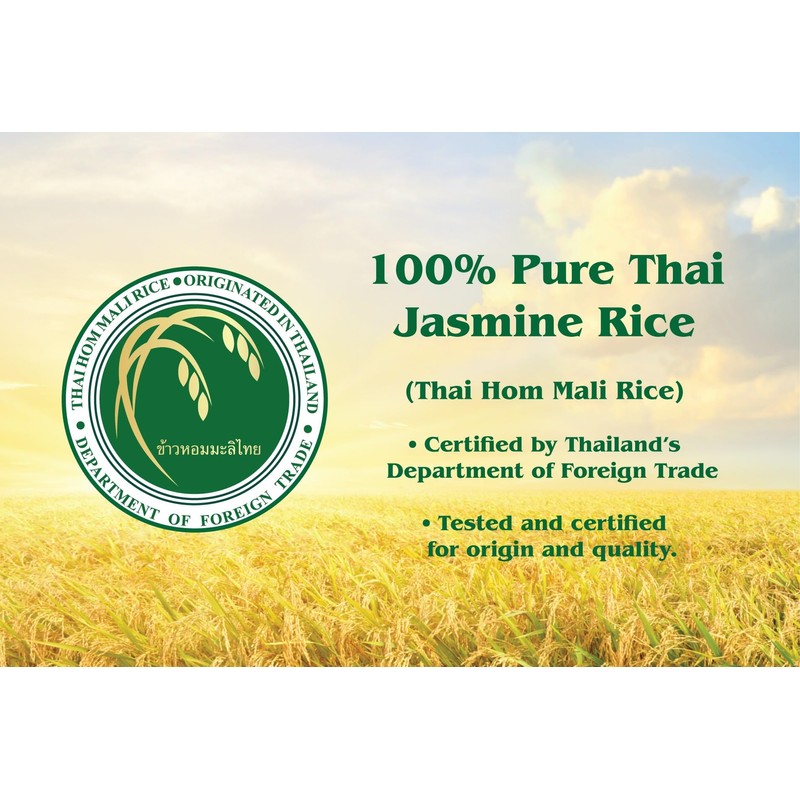 Queen Elephant Premium Organic White Jasmine Rice 2lbs Pack of