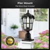 VIANIS Outdoor Post Lights 2 Pack, Black Dusk to Dawn