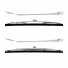 mudscpr 1966-1977 Ford Bronco Polished Stainless Steel Wiper Arm Blade