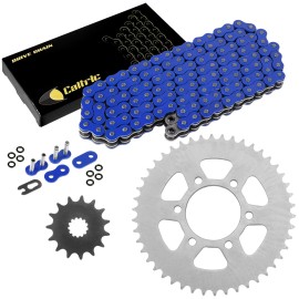 Caltric Blue O-Ring Drive Chain & Sprockets Kit for Kawasaki EX650 Ninja 650R 2006-2016