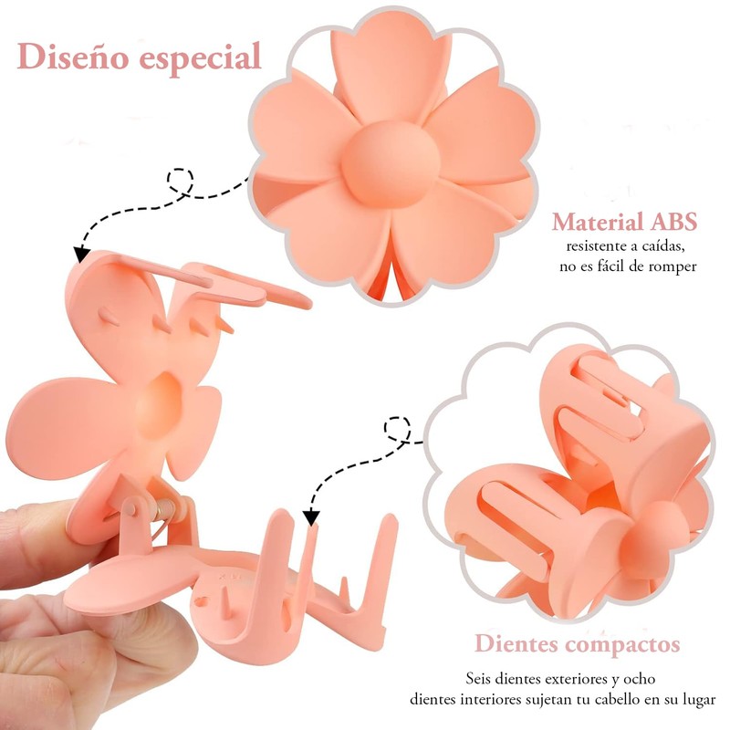 Triko Set de 7 Pinzas para el Cabello de Flor,
