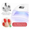 Lampara De Uñas Uv Profesional Secador Uñas Led Con Pantalla
