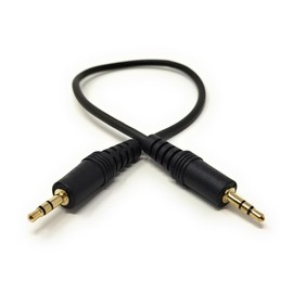 30cm 3.5mm to 3.5mm Audio Cable Mini Jack Male to Male Stereo AUX Auxiliary TRS Lead Compatible with Headphone, Phone, Car Audio, Speaker, MP3, Home Stereo, Amp, TV, PC Laptop, HiFi (Black, 0.3m)