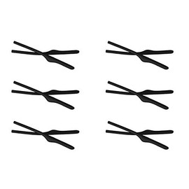 NicelyFit Replacement Temple Ear Socks for Oakley OX3122 OX3125 OX5089 OX5148 Glass Frames (Black - 6 Pairs)