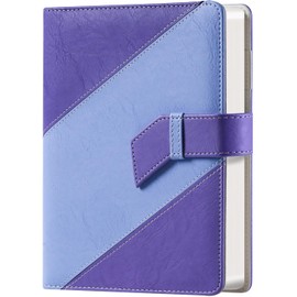 Lined Journal Notebook for Writing, Hardcover(21 cm x 15.5 cm) Leather Journal for Women Men, Dual-Tone Design, 100 Gsm Thick Paper, with Inner Pocket - Purple