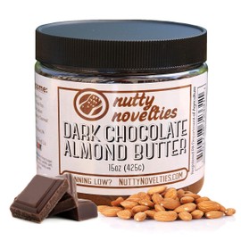 Nutty Novelties Dark Chocolate Almond Butter - High Protein, Sweet Almond Butter - All-Natural, Dark Chocolate Almond Butter Free of Cholesterol & Preservatives - Vegan Almond Butter - 15 Ounces