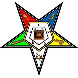ProSticker 111 (One) 5" Masonic Series Order of the Eastern Star Down Compass Square Decal Sticker