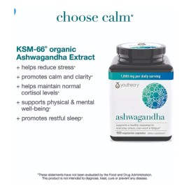 🌿🧠 Youtheory Ashwagandha KSM-66 | 150 Cápsulas, Apoyo Natural Anti-Estrés 💖✨