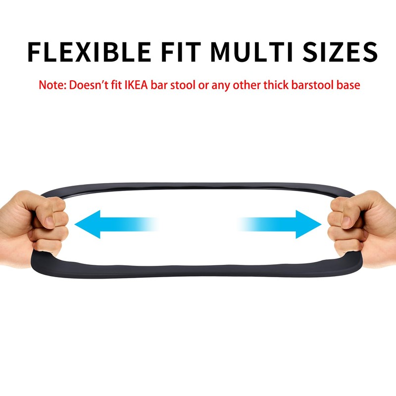 4 Pack Bar Stools Leg Protectors Ring, Non Slip Silicone