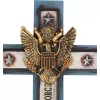USA Air Force Bald Eagle Emblem Blue Memorial Wall Cross,