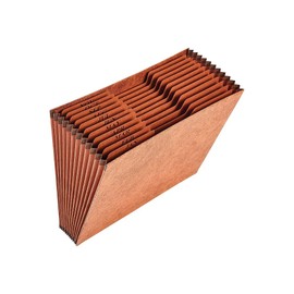 Staples Heavy-Duty Expanding File Jan-Dec Index Letter Size Brown