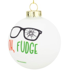 Tree Buddees Oh Fudge Funny Glass Christmas Ornament