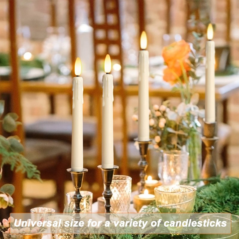 yunsheng Battery Operated LED Window Candles with Remote Timer, 8
