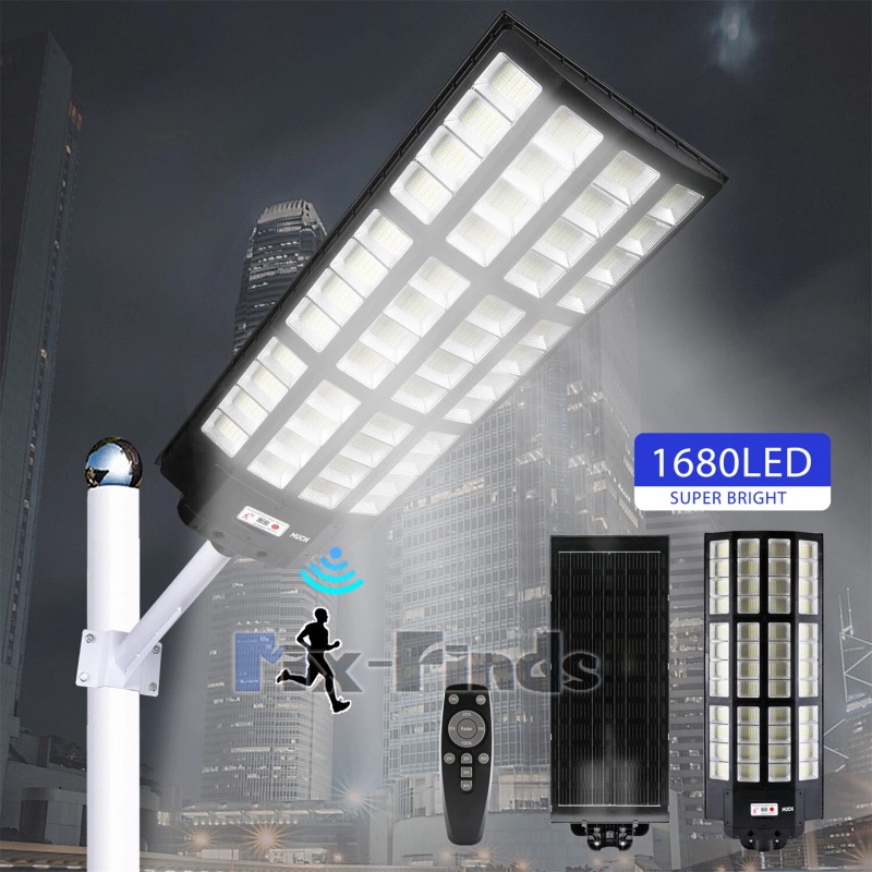 10000W Outdoor 1680LED Solar Street Light Commercial Dusk to Dawn