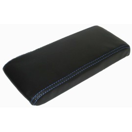 Kar Designers w/Blue Stitch Real Leather Center Console Lid Cover For 86-92 Toyota Supra MK3