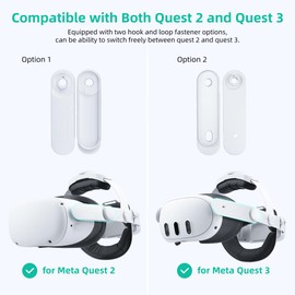 Noiposi Head Strap for Meta Quest 3s/3/Quest 2,Double Knobs Adjustable Elite Strap Replacement, VR Headset Accessories Strap Enhanced Support&Comfort&Reduce Pressure Extend Playtime for Oculus