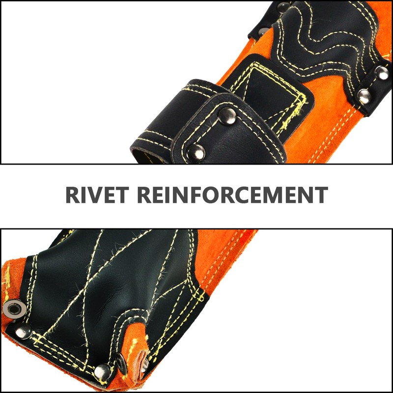Chanharm Flame-Resistant Electrode Bag, Cowhide Leather Welding Rod Holder, Wearable