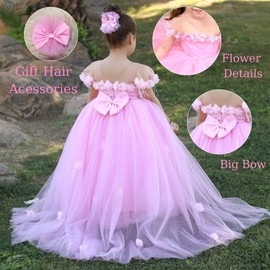 Rebecca Flower Dress Blush - Luxurious Lilac Satin Sleeveless Floral Dress for Babies & Toddlers - Perfect for Birthdays & Weddings - Elegant Tutu & Maxi Length Design (Pink, 18-24 Months US Kids' Numeric)