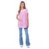 Ladies Check Design With Piping Tabard Apron Overalls Front Pocket