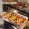 FLOVIA COOK BY NATURE Auflaufform 25cm, Backform Edelstahl Rechteckig Ofenform