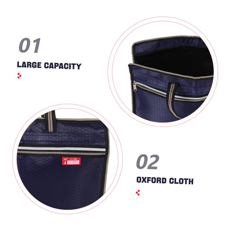 BESPORTBLE Document Bag Oxford Fabric Portable File Tote with Handle