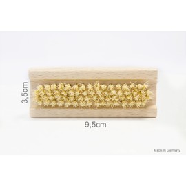 Nail Brush 3 Pieces Made of Wood and Natural Bristles, Cleaning Hands and Fingernails