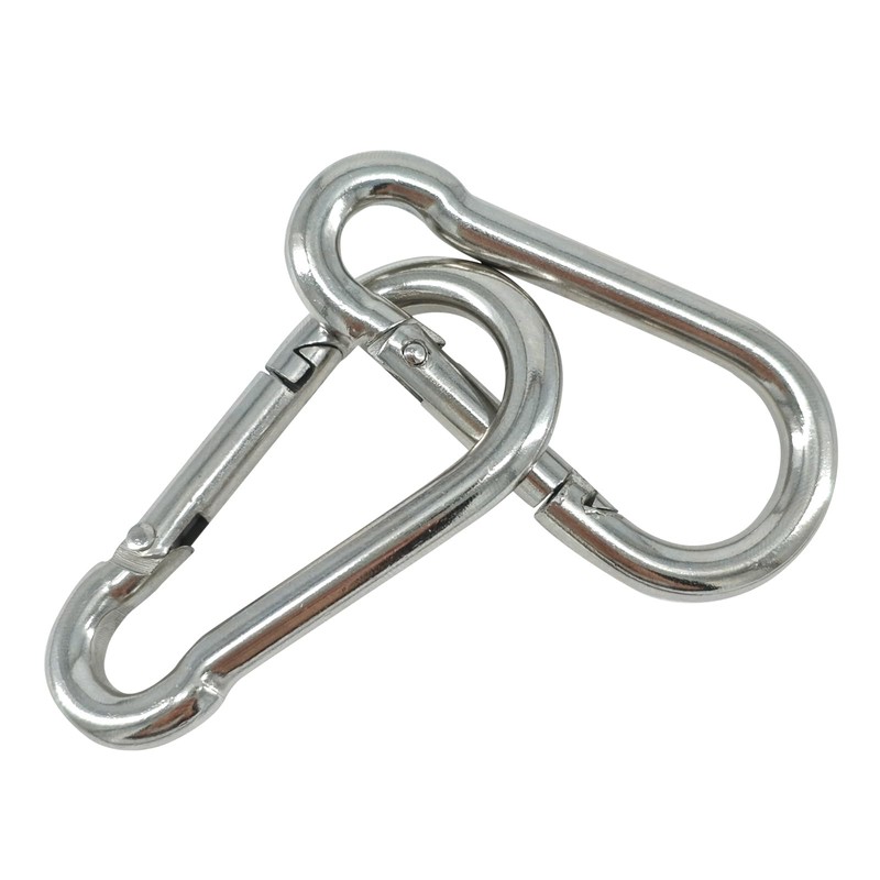 Premium Stainless Steel Spring Snap Carabiner Hooks - 304 Steel