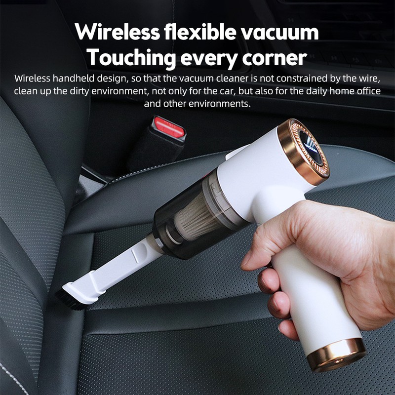 Wireless Handheld Car Vacuum Cleaner 90 Degrees Foldable Portable Vacuum