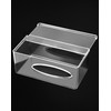 QWORK® Acrylic Tissue Box, Tissue Holder, Napkin Dispenser, Clear, Placed