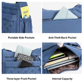 Milky Way Womens Multi Pocket Casual Crossbody Bag Waterproof Shoulder Messenger Bag Handbag for Daily Use Travel (yellow)