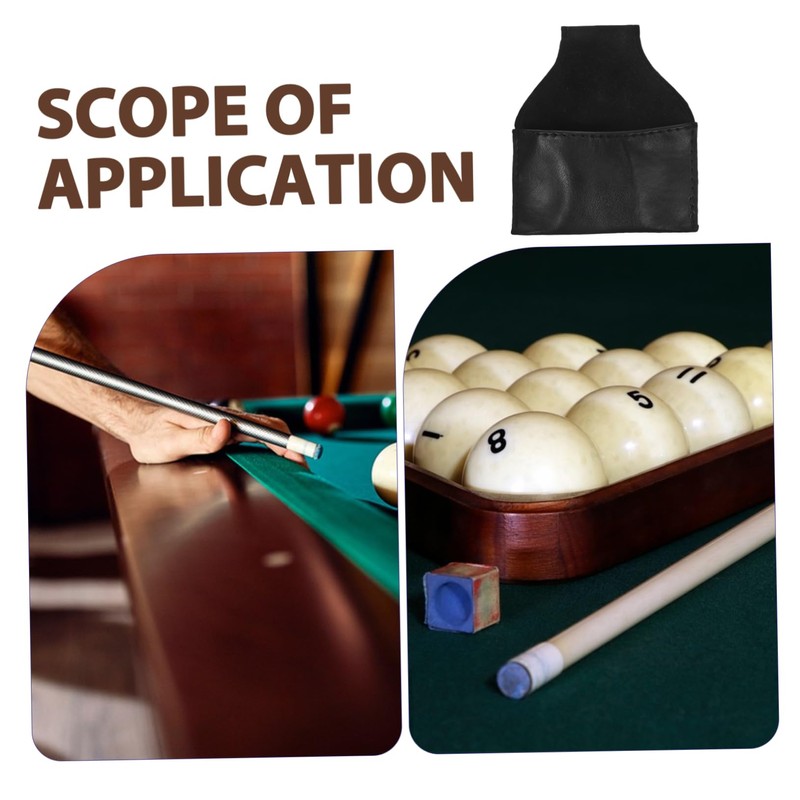 CORHAD Ergonomic Billiard Chalk Holder Pool Cue Clamp Bag Portable