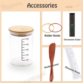 lukeerit Sourdough Bread Starter kit，bread baking supplies,sourdough starter jar