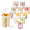 LEAWALK 32 oz -12 Pack Reusable Food Freezer Storage Containers