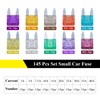 AHL 145pcs Mini Flat Fuse Set 3A 5A 7.5A 10A
