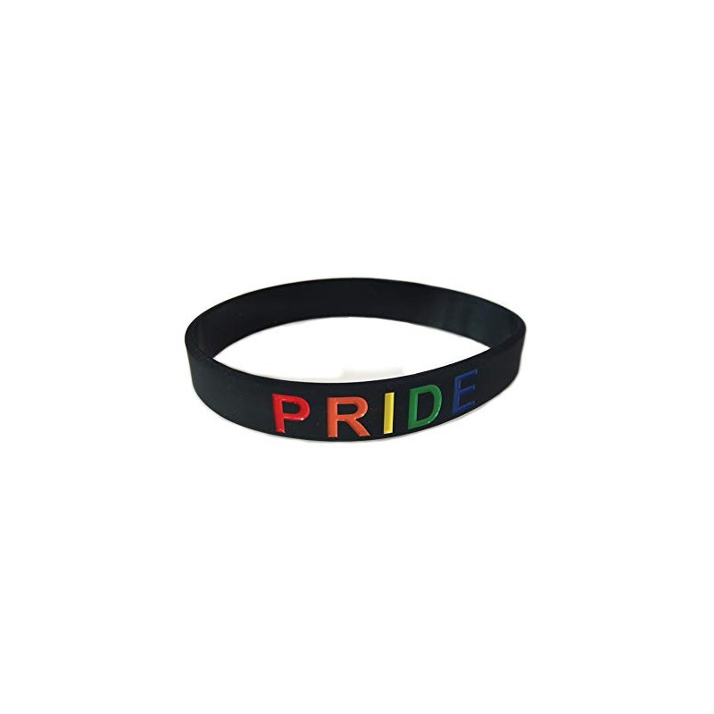JOYID PRIDE Gay Rainbow Bracelets Silicone Rubber Wristbands Bracelets-3pcs