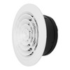 ABS Plastic Round Vent Cover, White Panel, 150mm Rotating Louver