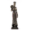 8.75 Inch Egyptian Queen Holding Fan Cold Cast Bronze Figurine