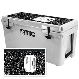 MightySkins (Cooler Not Included) Skin Compatible with RTIC 65 Cooler Lid (2017 Model) - Composition Book | Protective, Durable, and Unique Vinyl wrap Cover | Easy to Apply | Made in The USA