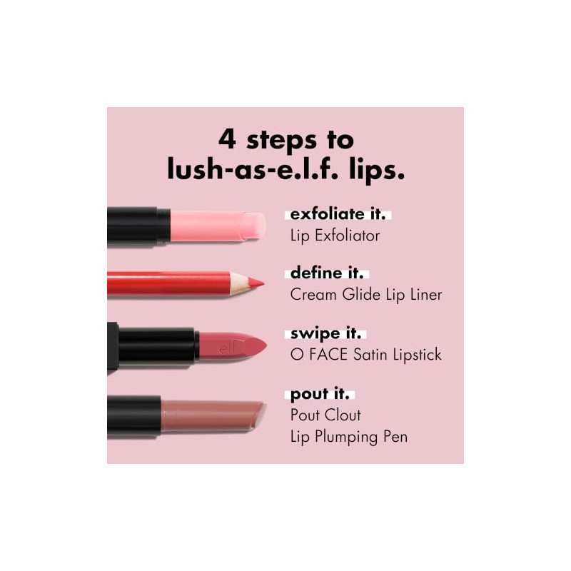 E.l.f. Cream Glide Lip Liner, Delineador de Labios Altamente Pigmentado,