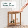 BEKVEM Waterproof Corner Shower Stool for Inside Shower, Poly Lumber