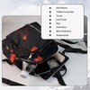 AfitLulu Women's Small 3-Layer Zip Pockets, School Bag with Adjustable