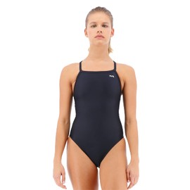 TYR Sport Girls' Solid Durafast Diamondback Swim Suit